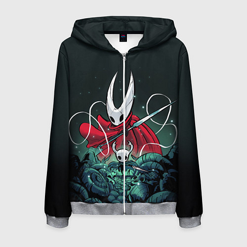 Мужская толстовка на молнии Hollow Knight / 3D-Меланж – фото 1