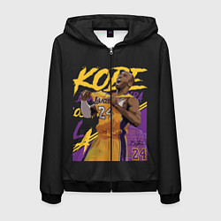 Толстовка 3D на молнии мужская Kobe Bryant, цвет: 3D-черный