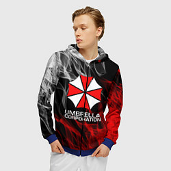 Толстовка 3D на молнии мужская UMBRELLA CORP, цвет: 3D-синий — фото 2