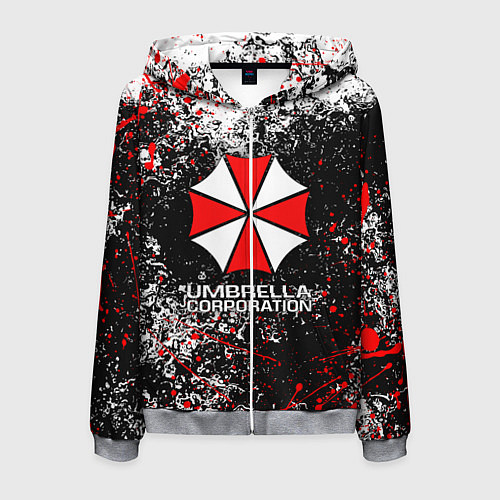 Мужская толстовка на молнии UMBRELLA CORP / 3D-Меланж – фото 1