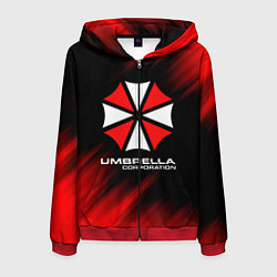 Толстовка 3D на молнии мужская Umbrella Corporation, цвет: 3D-красный