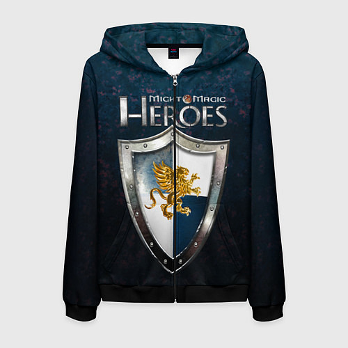 Мужская толстовка на молнии Heroes of Might and Magic / 3D-Черный – фото 1