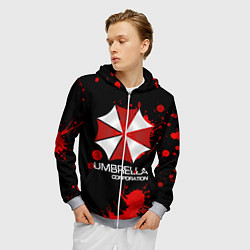 Толстовка 3D на молнии мужская UMBRELLA CORP, цвет: 3D-меланж — фото 2