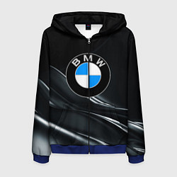 Толстовка 3D на молнии мужская BMW, цвет: 3D-синий