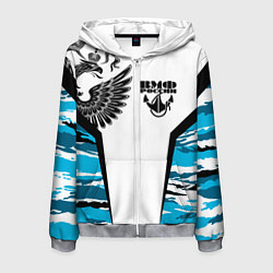 Мужская толстовка на молнии ВМФ России камуфляж