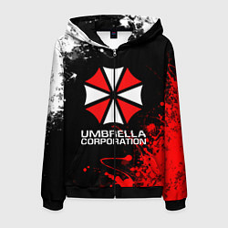 Толстовка 3D на молнии мужская UMBRELLA CORPORATION, цвет: 3D-черный