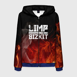 Толстовка 3D на молнии мужская LIMP BIZKIT, цвет: 3D-синий