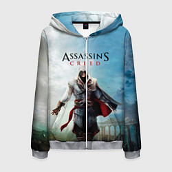 Толстовка 3D на молнии мужская Assassins Creed, цвет: 3D-меланж