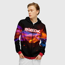 Толстовка 3D на молнии мужская ROBLOX, цвет: 3D-красный — фото 2
