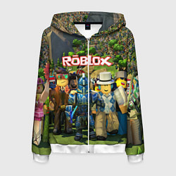 Толстовка 3D на молнии мужская ROBLOX, цвет: 3D-белый