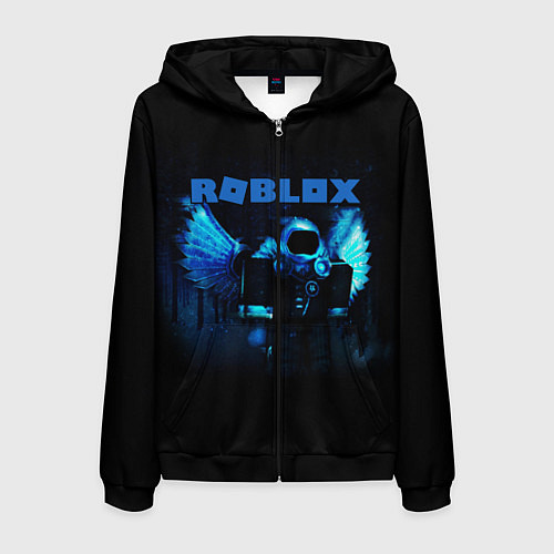 Мужская толстовка на молнии ROBLOX / 3D-Черный – фото 1