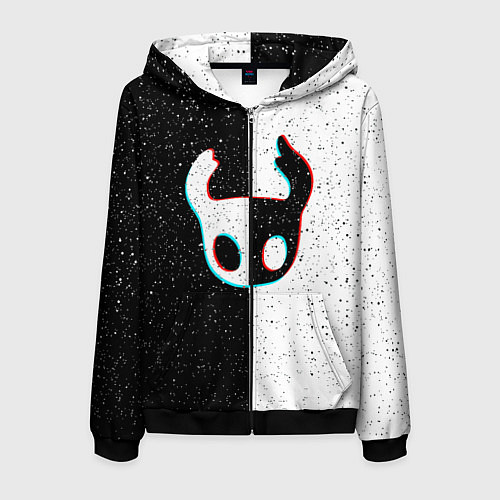 Мужская толстовка на молнии Hollow Knight / 3D-Черный – фото 1