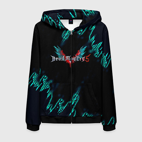 Мужская толстовка на молнии DEVIL MAY CRY / 3D-Черный – фото 1