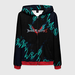Толстовка 3D на молнии мужская DEVIL MAY CRY, цвет: 3D-красный