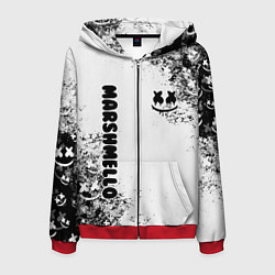 Толстовка 3D на молнии мужская Marshmello, цвет: 3D-красный