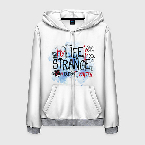 Мужская толстовка на молнии LIFE IS STRANGE / 3D-Меланж – фото 1