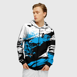 Толстовка 3D на молнии мужская Bona Fide, цвет: 3D-черный — фото 2