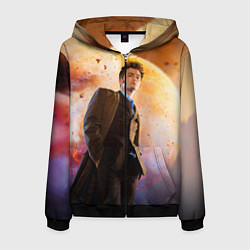 Толстовка 3D на молнии мужская DOCTOR WHO, цвет: 3D-черный