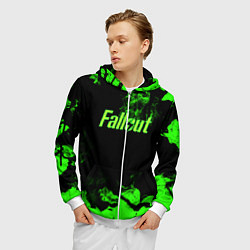 Толстовка 3D на молнии мужская FALLOUT, цвет: 3D-белый — фото 2