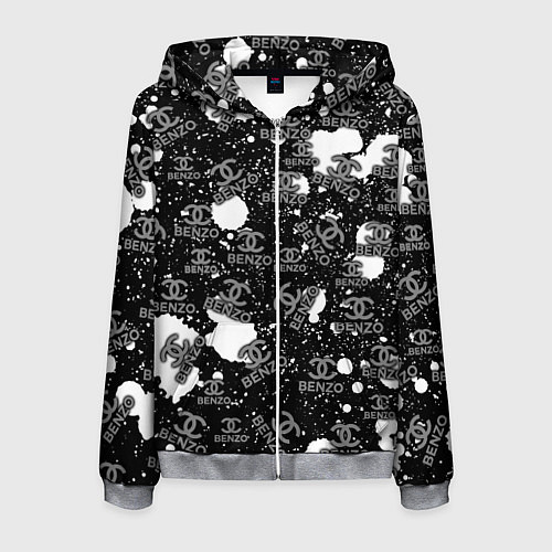 Мужская толстовка на молнии Benzo Gang - Big Baby Tape / 3D-Меланж – фото 1