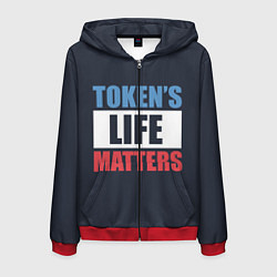 Мужская толстовка на молнии TOKENS LIFE MATTERS