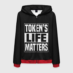 Мужская толстовка на молнии TOKENS LIFE MATTERS