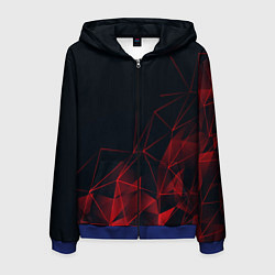 Толстовка 3D на молнии мужская RED STRIPES, цвет: 3D-синий