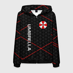 Толстовка 3D на молнии мужская UMBRELLA CORP, цвет: 3D-черный