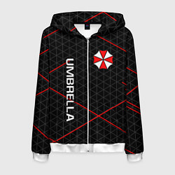 Толстовка 3D на молнии мужская UMBRELLA CORP, цвет: 3D-белый