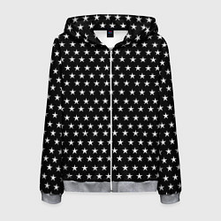 Мужская толстовка на молнии БЕЛЫЕ ЗВЁЗДЫ