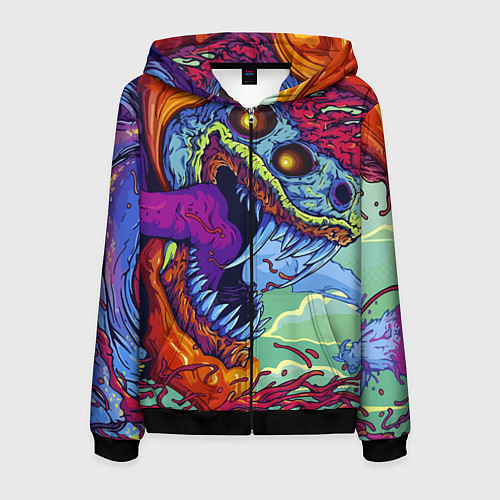 Мужская толстовка на молнии HYPERBEAST / 3D-Черный – фото 1