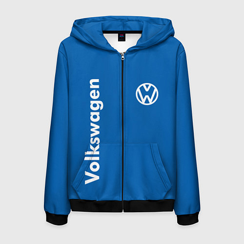 Мужская толстовка на молнии Volkswagen / 3D-Черный – фото 1