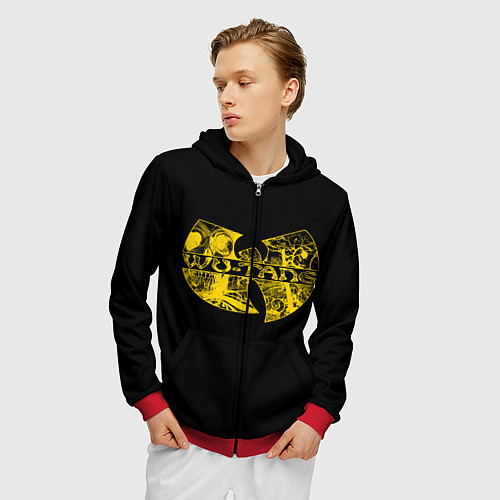 Мужская толстовка на молнии Wu-Tang Clan / 3D-Красный – фото 3