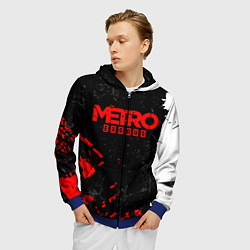 Толстовка 3D на молнии мужская METRO EXODUS, цвет: 3D-синий — фото 2