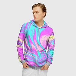 Толстовка 3D на молнии мужская DIGITAL ART, цвет: 3D-меланж — фото 2