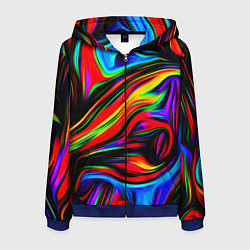 Толстовка 3D на молнии мужская ABSTRACT, цвет: 3D-синий