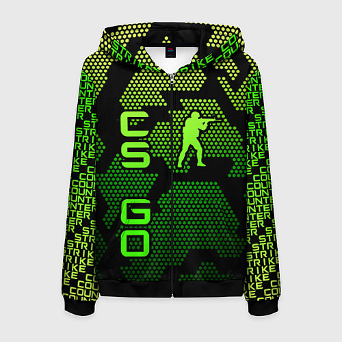 Мужская толстовка на молнии CS GO Oko / 3D-Черный – фото 1