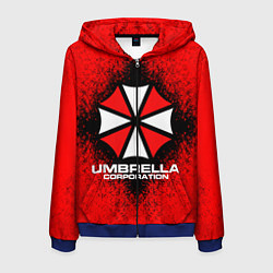 Толстовка 3D на молнии мужская Umbrella Corporation, цвет: 3D-синий
