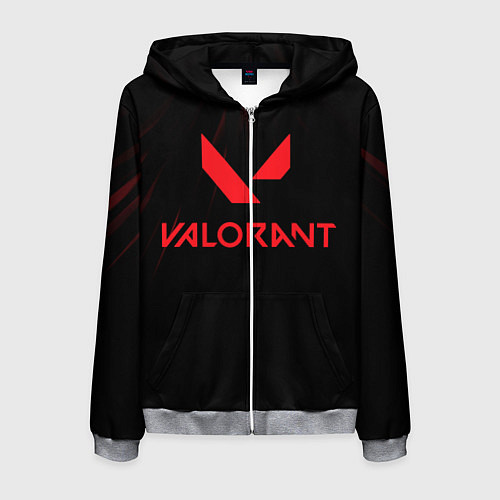 Мужская толстовка на молнии VALORANT / 3D-Меланж – фото 1