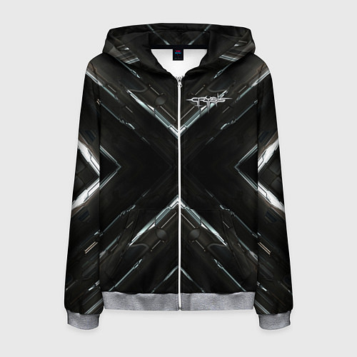 Мужская толстовка на молнии Crysis / 3D-Меланж – фото 1