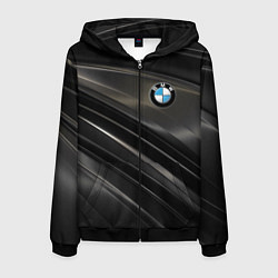 Толстовка 3D на молнии мужская BMW, цвет: 3D-черный