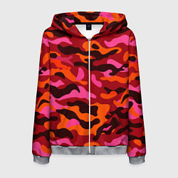 Мужская толстовка на молнии CAMOUFLAGE RED