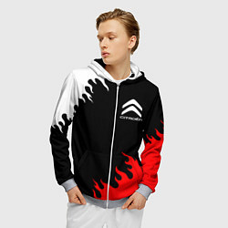 Толстовка 3D на молнии мужская CITROEN, цвет: 3D-меланж — фото 2