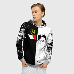Толстовка 3D на молнии мужская Добро и зло, Payton Moormeier, цвет: 3D-меланж — фото 2