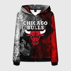 Толстовка 3D на молнии мужская CHICAGO BULLS, цвет: 3D-черный