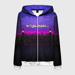 Толстовка 3D на молнии мужская HOTLINE MIAMI2, цвет: 3D-белый