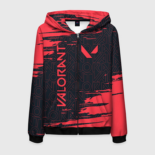Мужская толстовка на молнии VALORANT ВАЛОРАНТ / 3D-Черный – фото 1