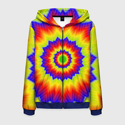 Мужская толстовка на молнии Tie-Dye