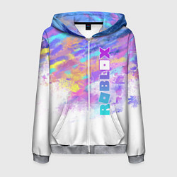 Толстовка 3D на молнии мужская Roblox, цвет: 3D-меланж