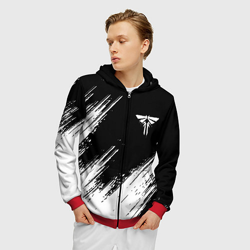 Мужская толстовка на молнии The Last of Us: Part 2 / 3D-Красный – фото 3